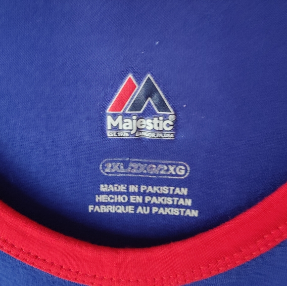 Majestic Texas Rangers 3/4 sleeve stretch T-shirt. XXL - Picture 2 of 3